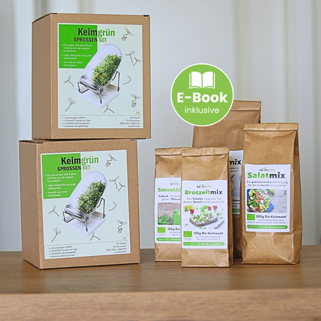 Sprossen Starter Set "Gesund durch den Tag" - Keimgrün