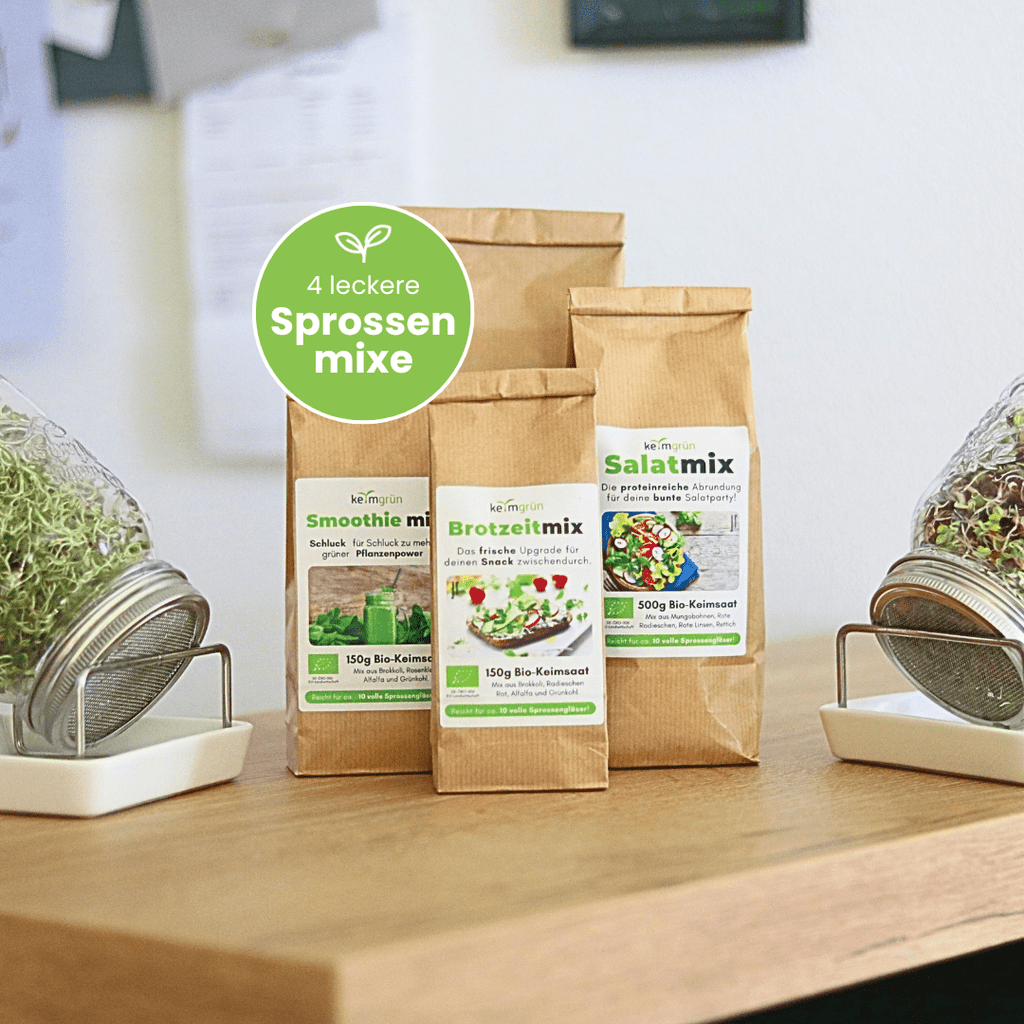 Sprossen Starter Set "Gesund durch den Tag" - Keimgrün
