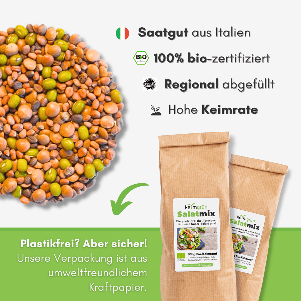Sprossenmix "Salat" Keimsaat - Keimgrün