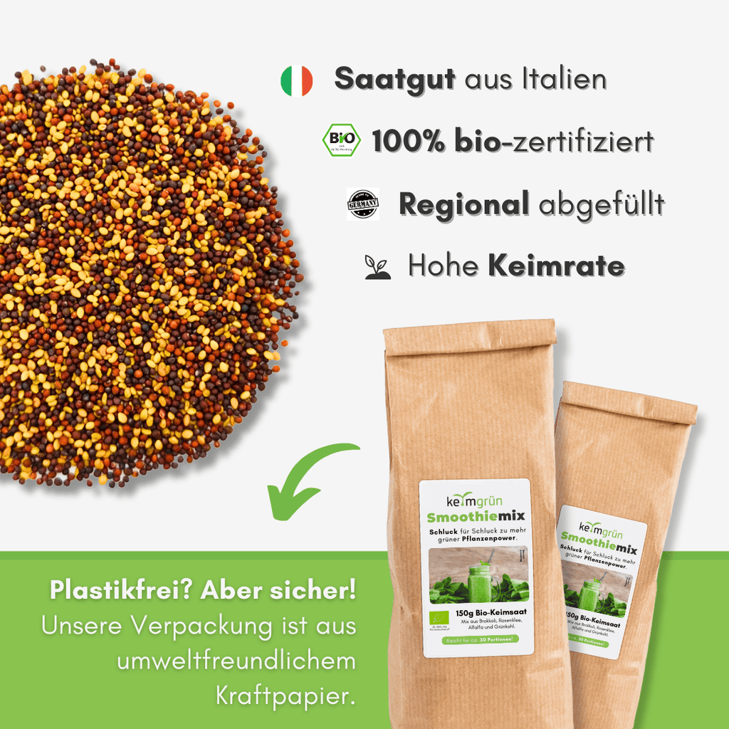 Sprossenmix "Smoothie" Keimsaat - Keimgrün